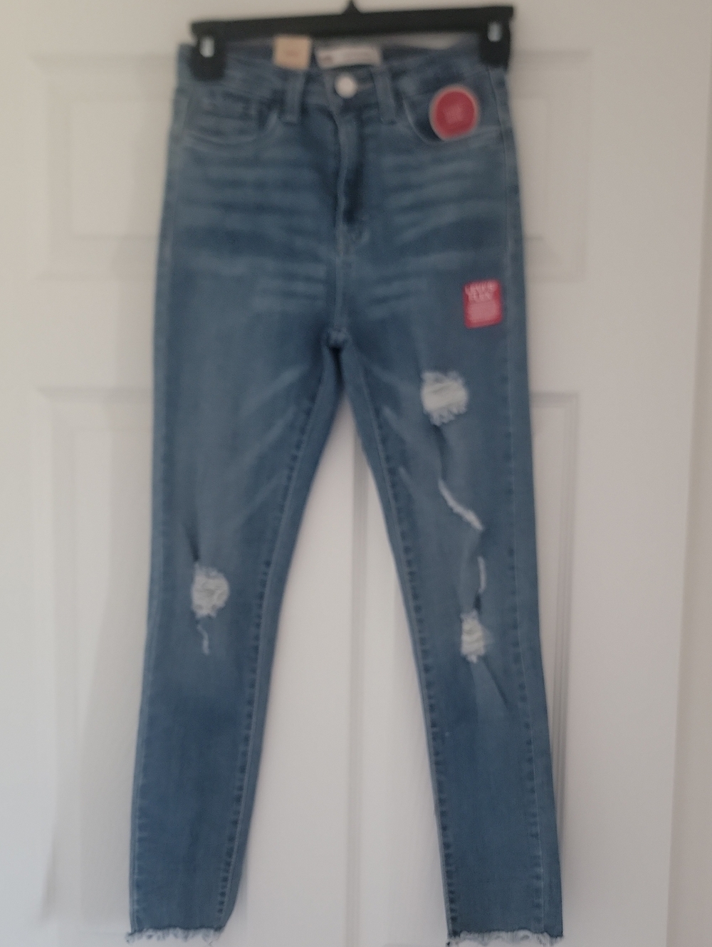 Levi's Light Blue Distressed Skinny Jeans